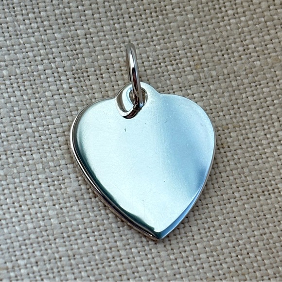 Sterling Silver Engravable Heart Pendant - Picture 2 of 5